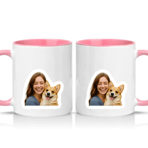 Two Tone 11oz Mug Pink
