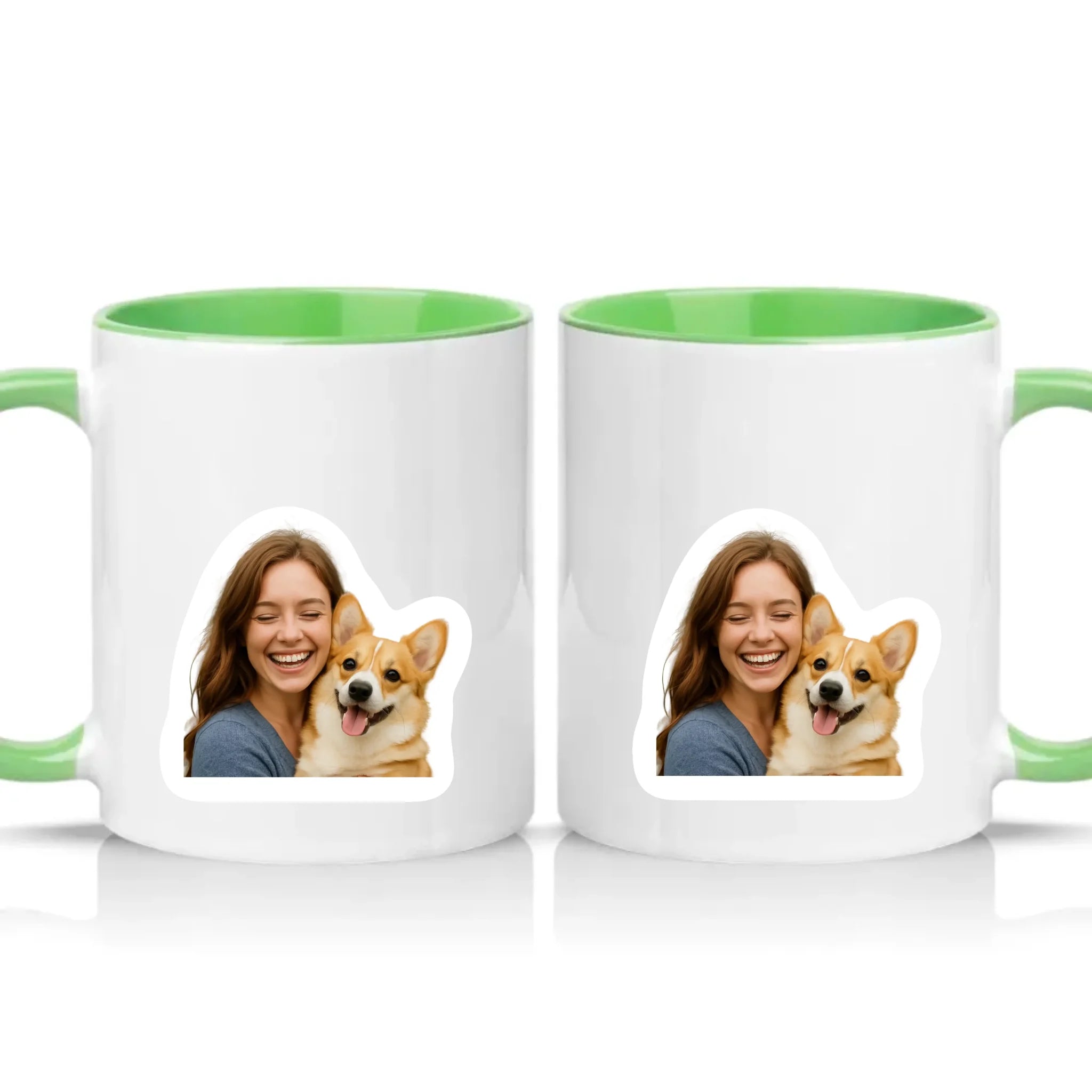 Two Tone 11oz Mug Green