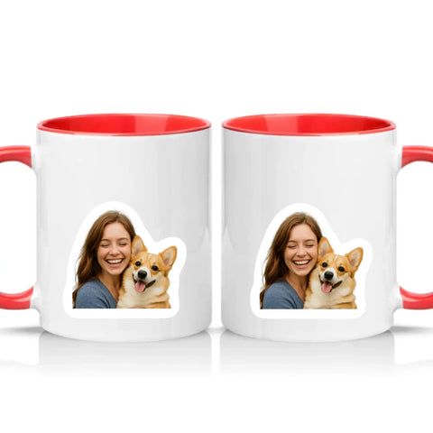 Two Tone 11oz Mug Red