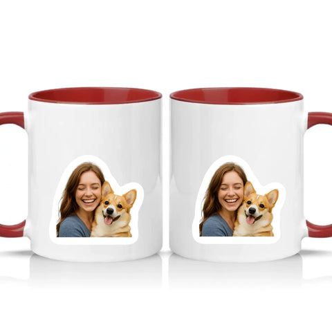 Two Tone 11oz Mug Burgundy