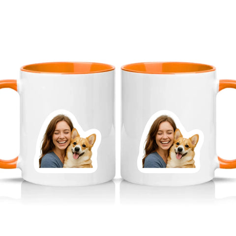 Two Tone 11oz Mug Orange