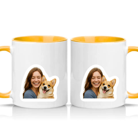 Two Tone 11oz Mug Golden Yellow