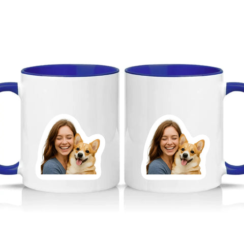 Two Tone 11oz Mug Dark Blue