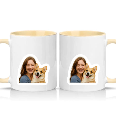 Two Tone 11oz Mug Cream