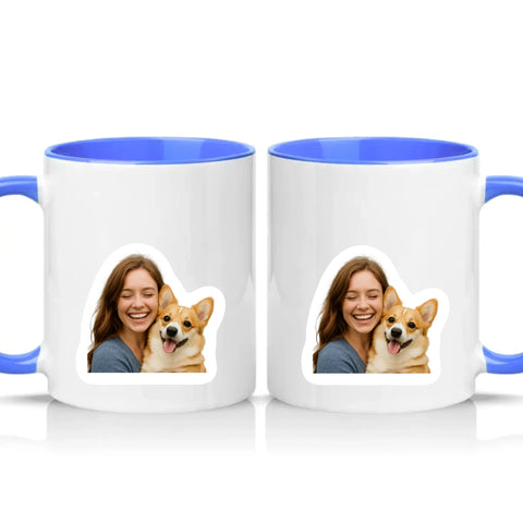 Two Tone 11oz Mug Medium Blue