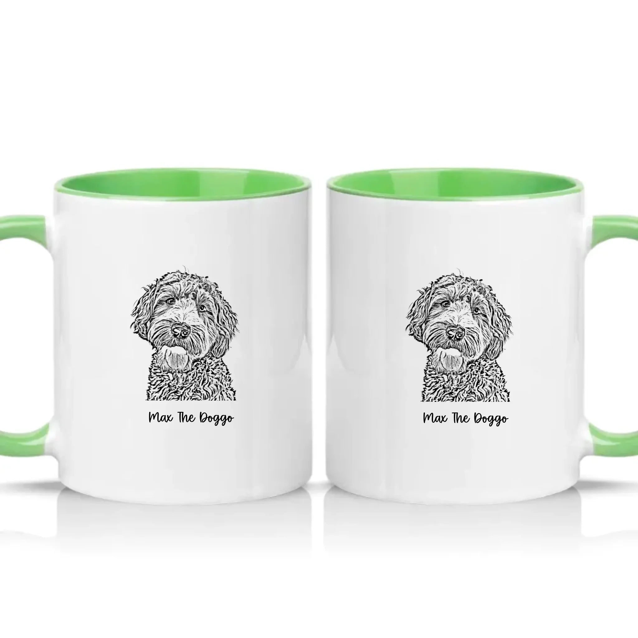 Two Tone 11oz Mug Green