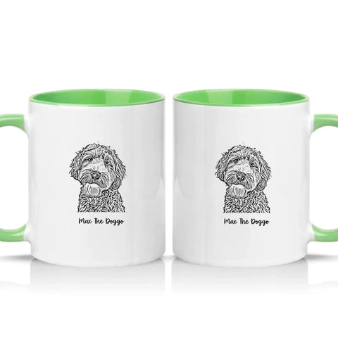 Two Tone 11oz Mug Green
