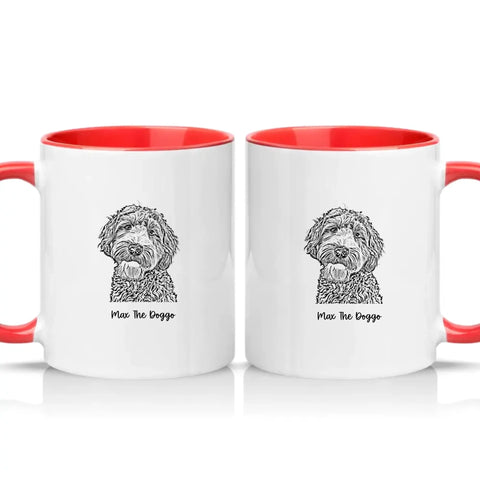 Two Tone 11oz Mug Red
