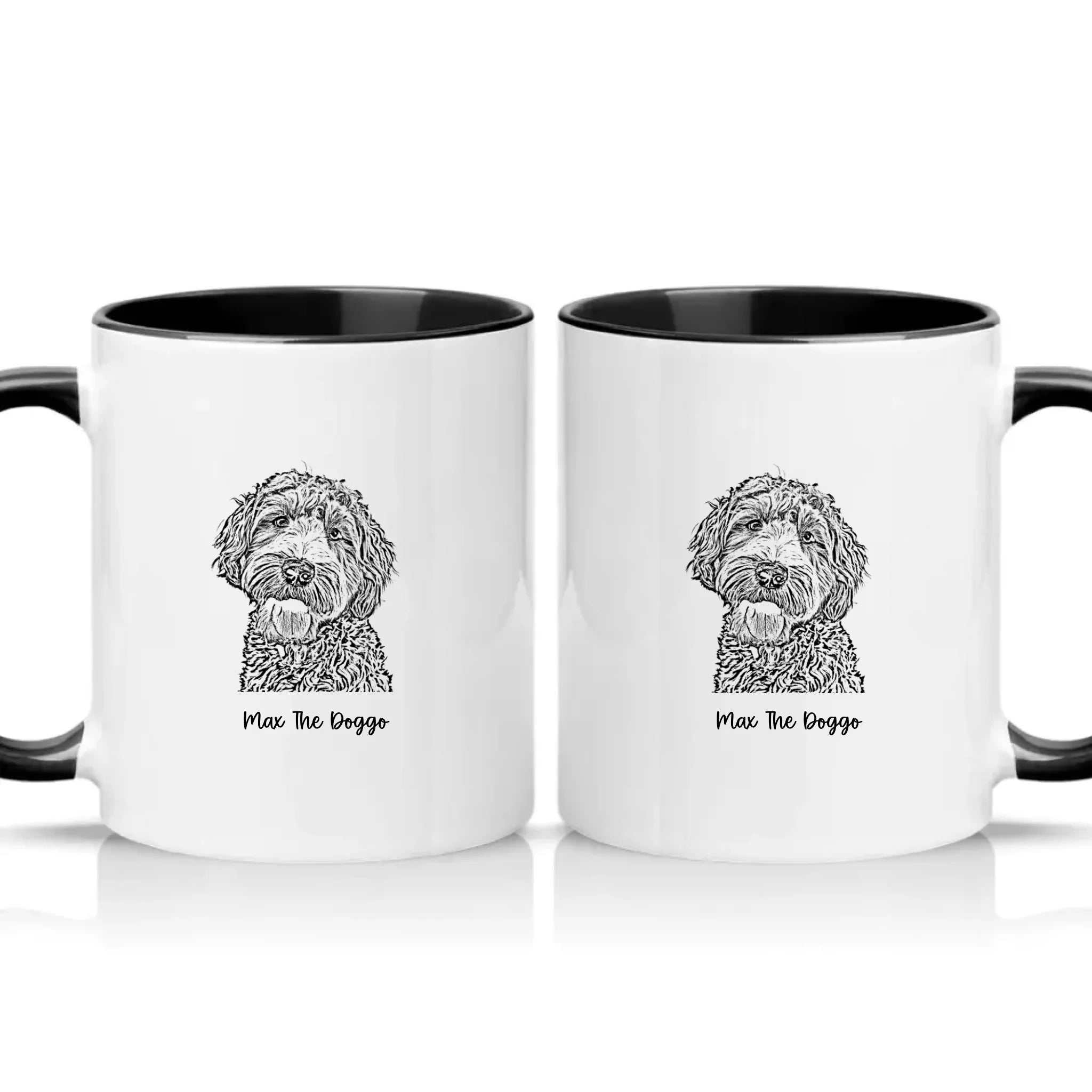 Two Tone 11oz Mug Black