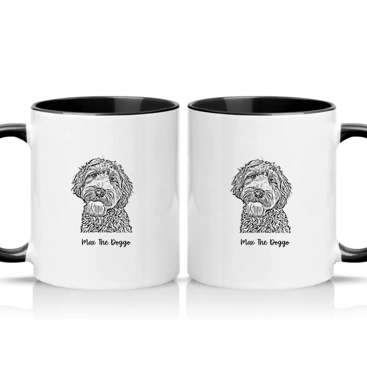 Two Tone 11oz Mug Black