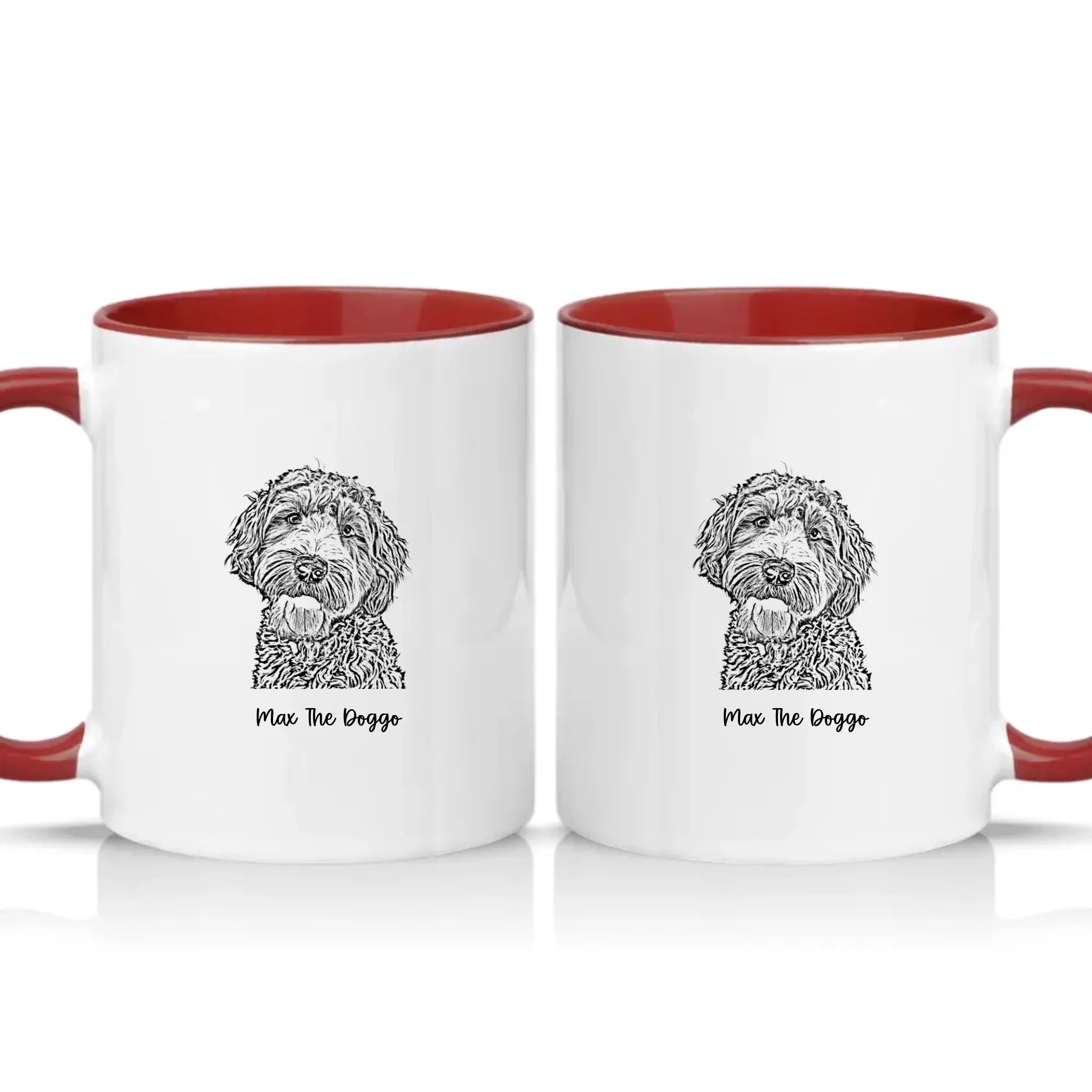 Two Tone 11oz Mug Burgundy