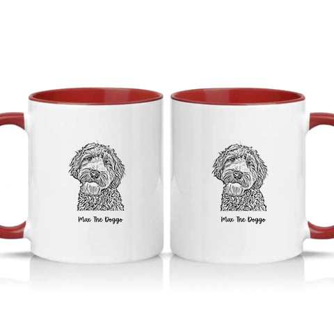 Two Tone 11oz Mug Burgundy