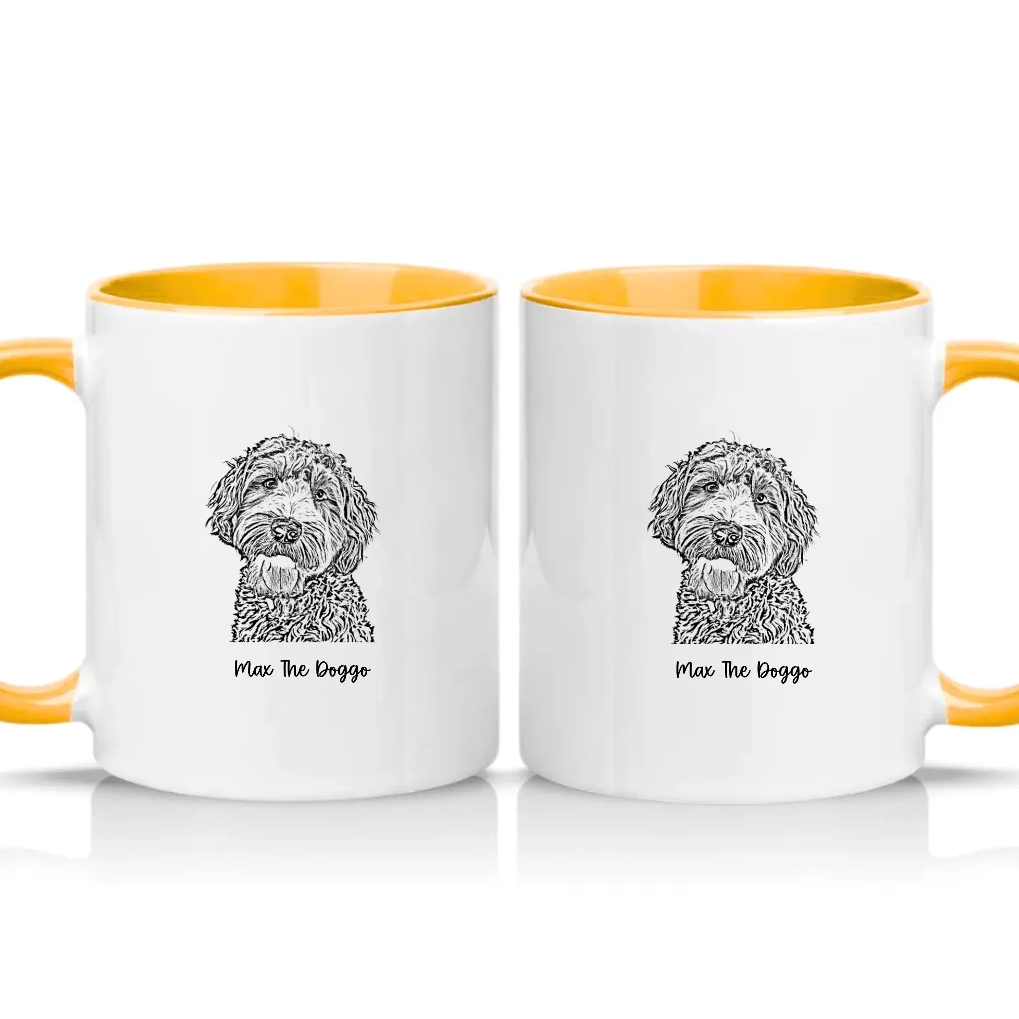Two Tone 11oz Mug Golden Yellow