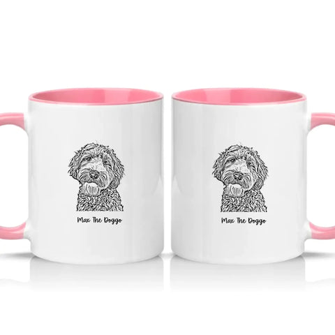 Two Tone 11oz Mug Pink