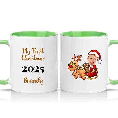 Two Tone 11oz Mug Green