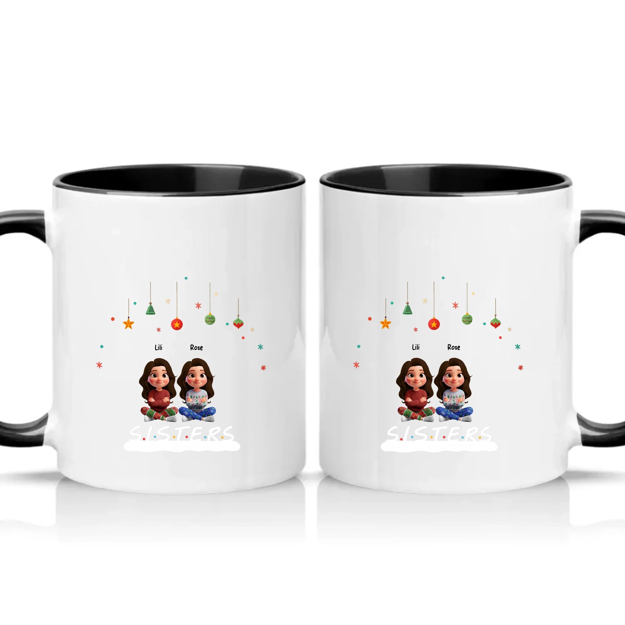 Two Tone 11oz Mug Black