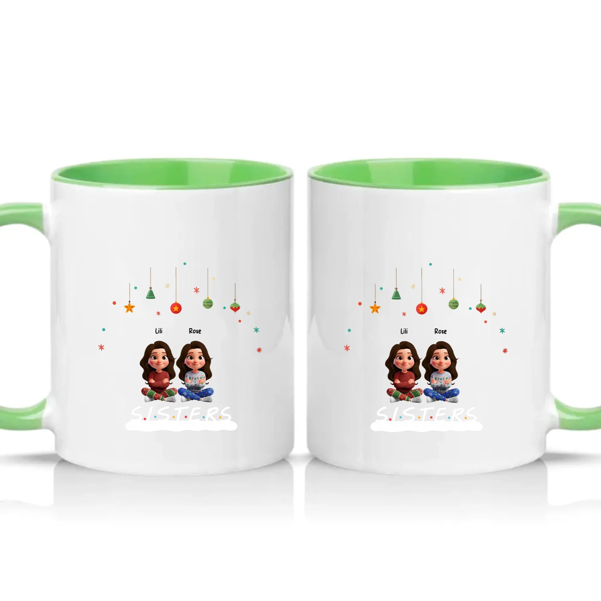 Two Tone 11oz Mug Green