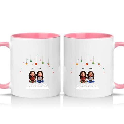 Two Tone 11oz Mug Pink