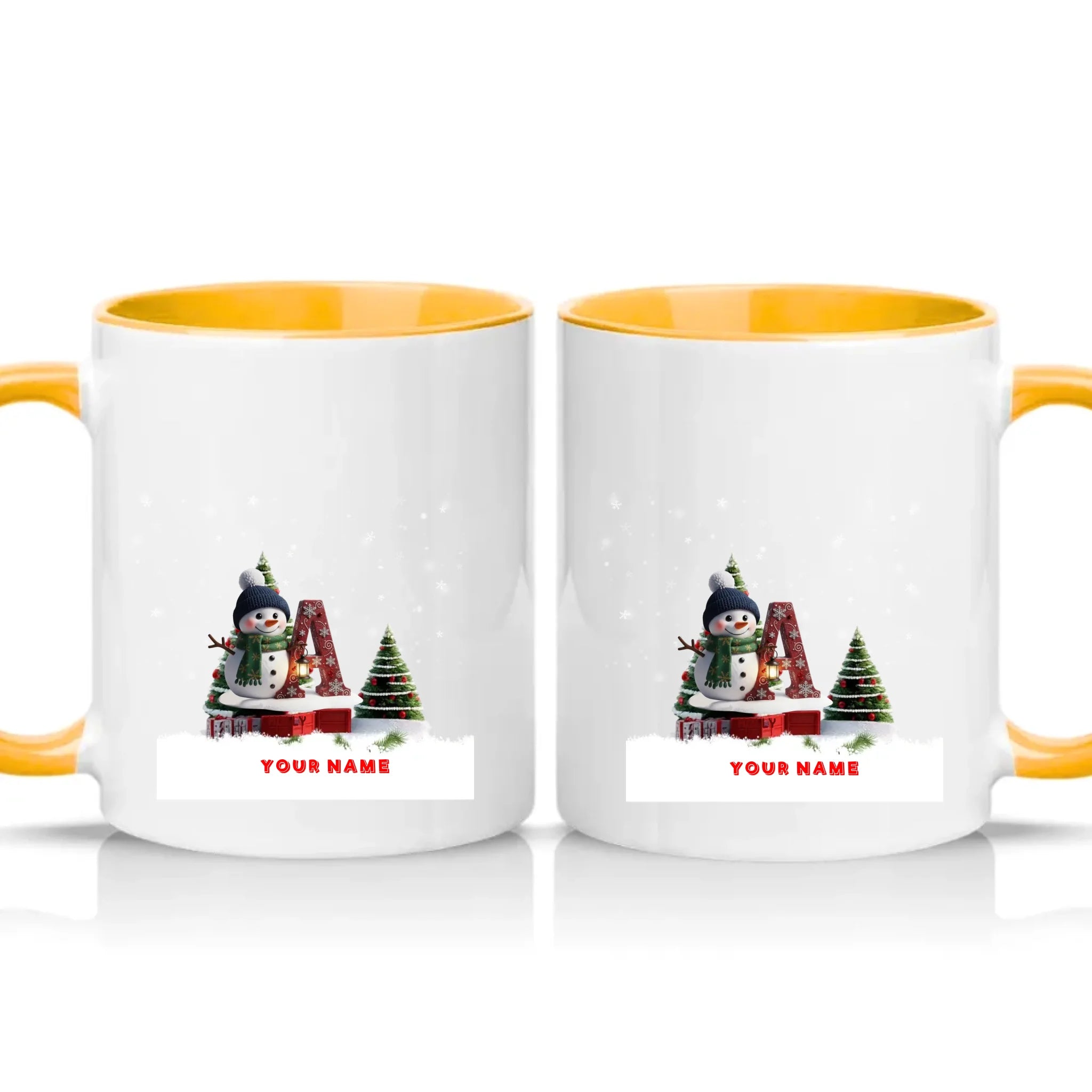Two Tone 11oz Mug Golden Yellow