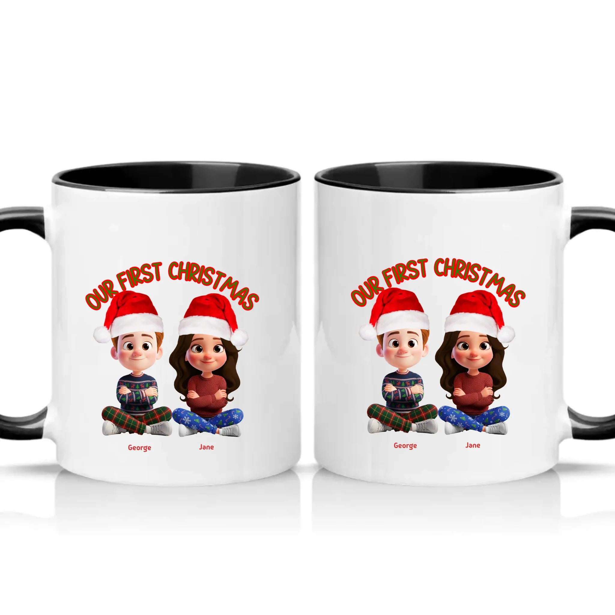 Two Tone 11oz Mug Black