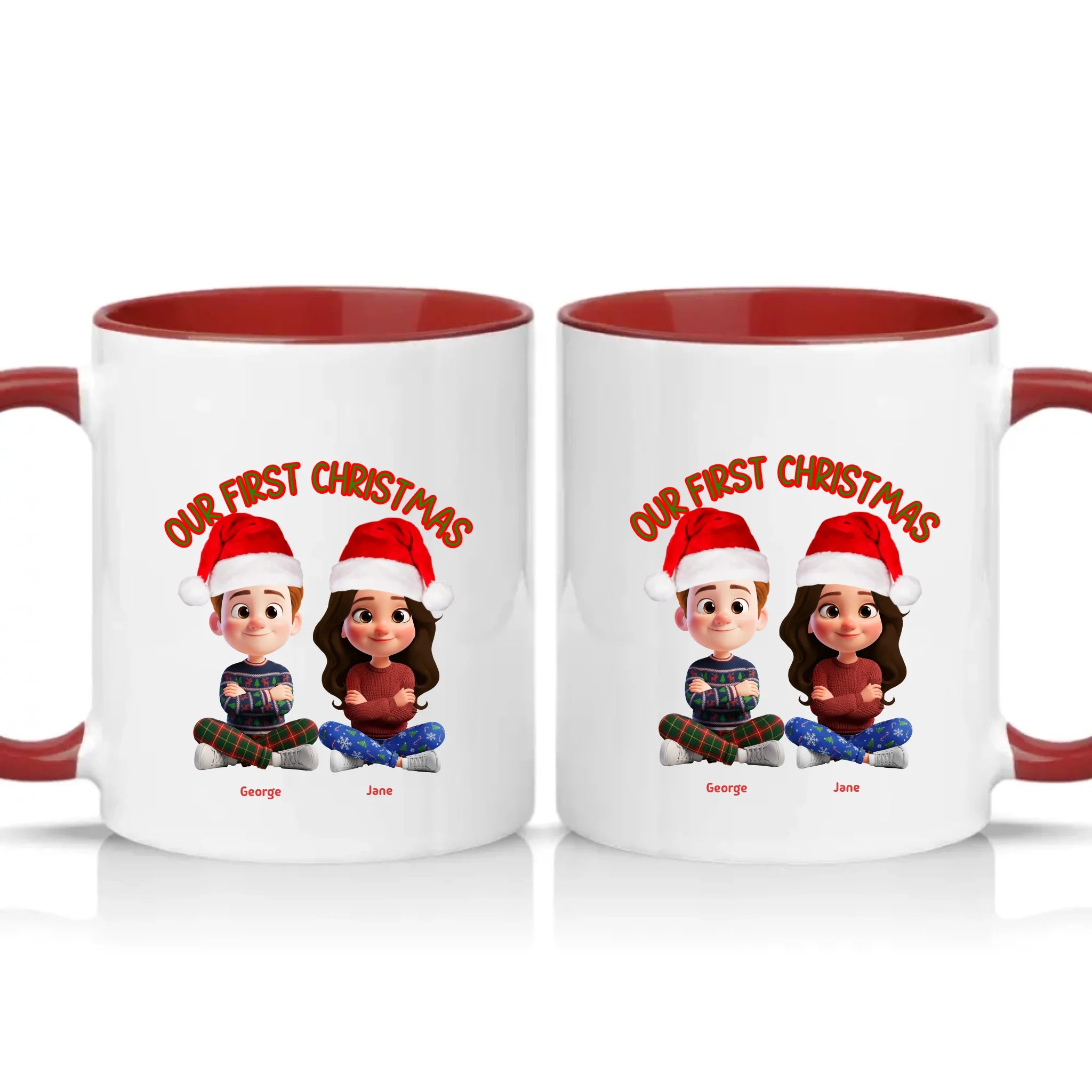 Two Tone 11oz Mug Burgundy