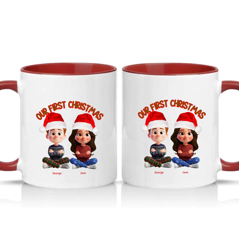 Two Tone 11oz Mug Burgundy