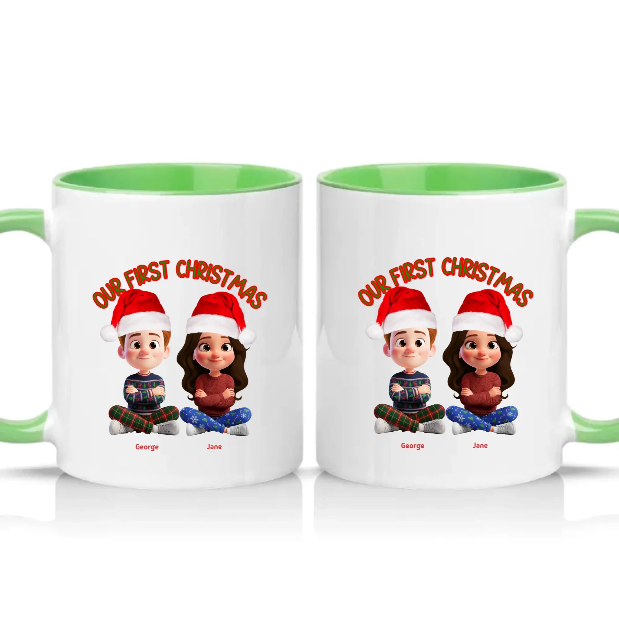 Two Tone 11oz Mug Green