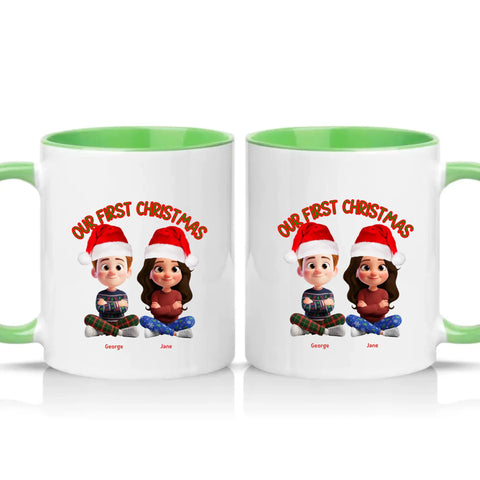 Two Tone 11oz Mug Green