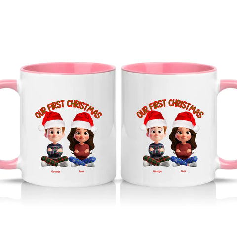 Two Tone 11oz Mug Pink