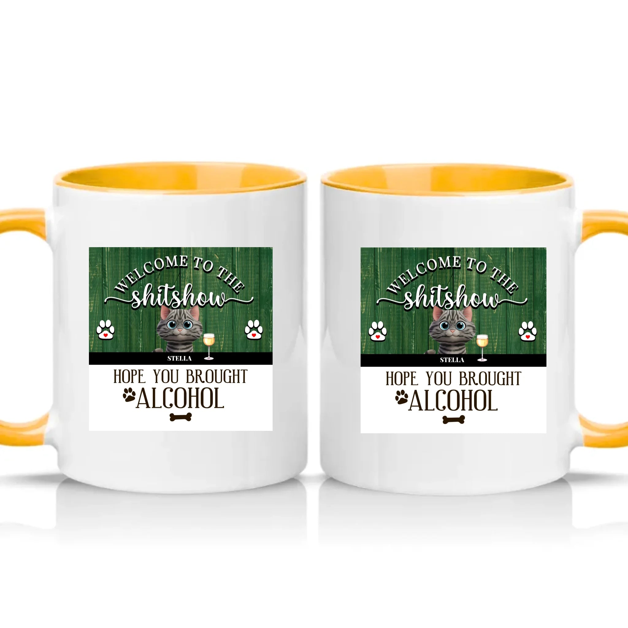Two Tone 11oz Mug Golden Yellow
