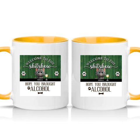 Two Tone 11oz Mug Golden Yellow