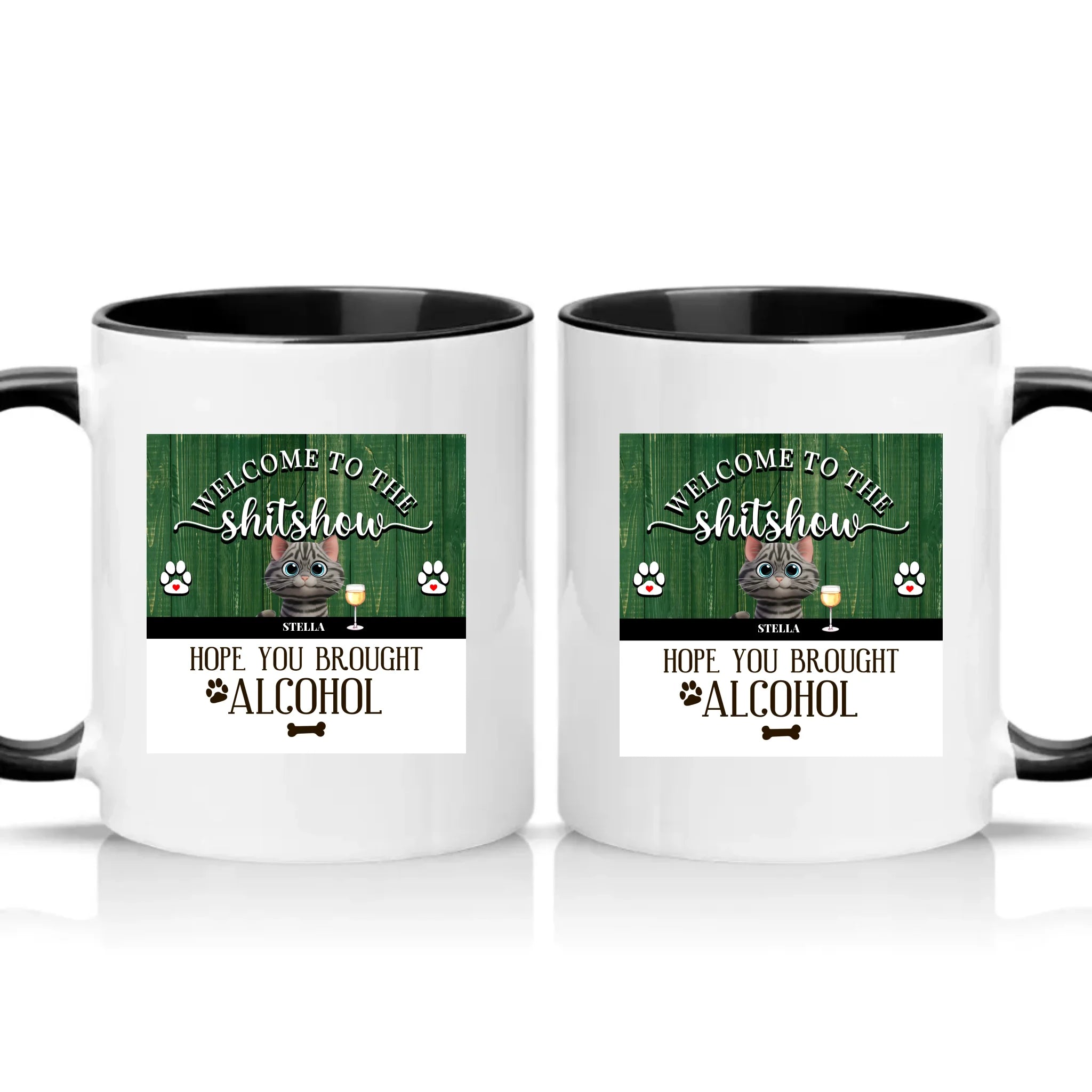 Two Tone 11oz Mug Black
