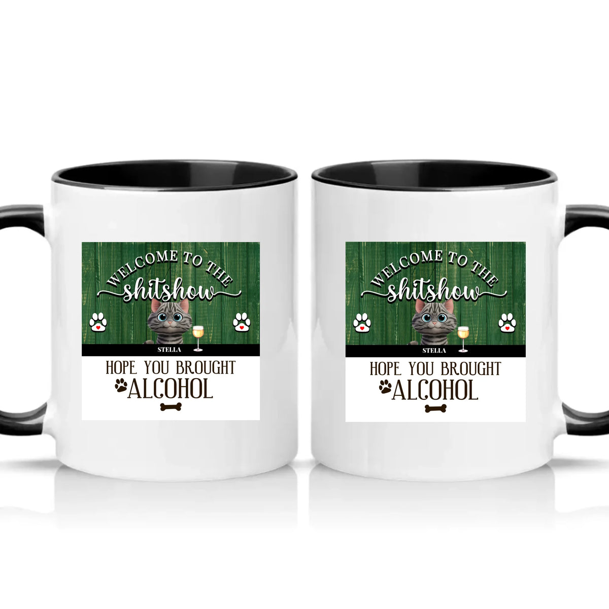 Two Tone 11oz Mug Black