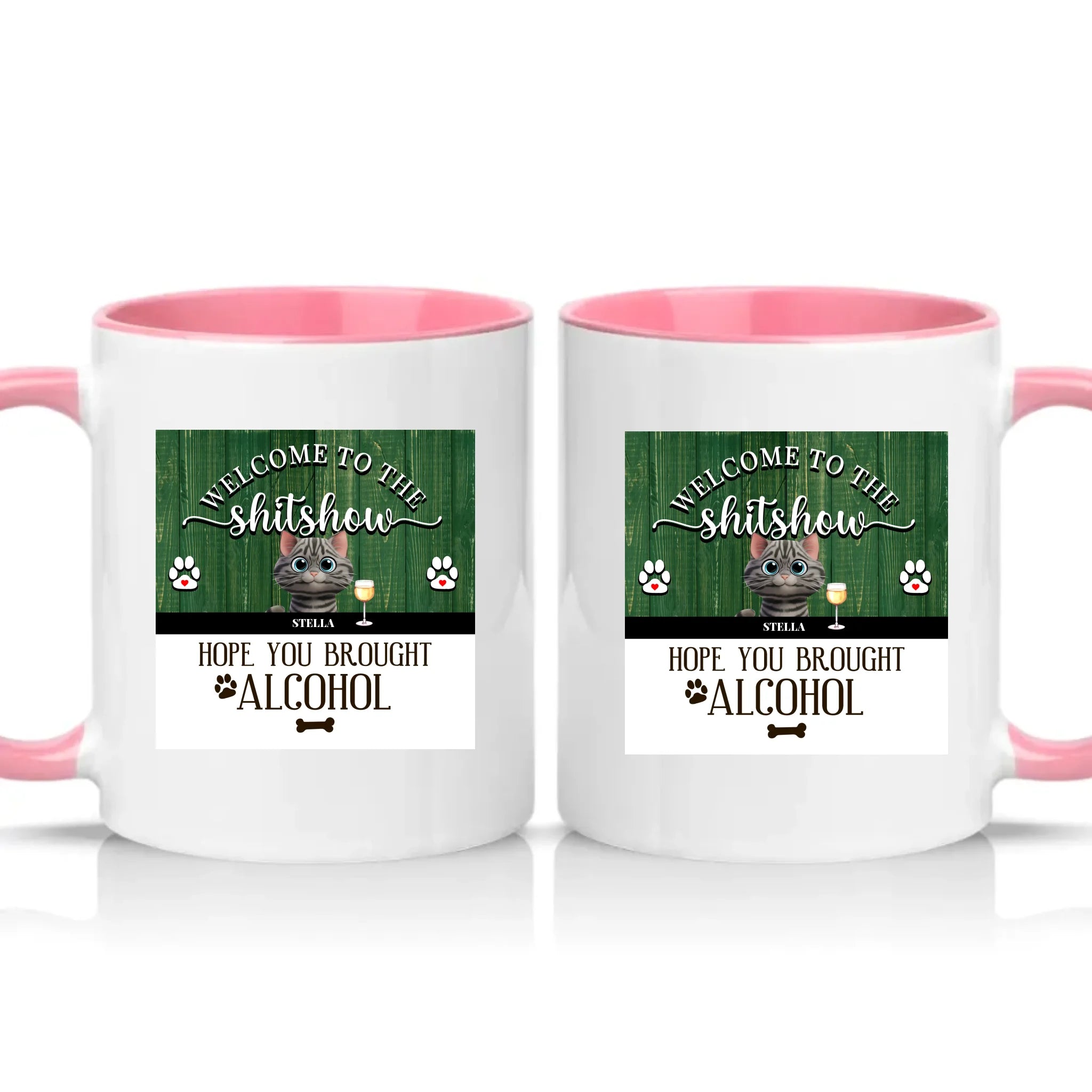 Two Tone 11oz Mug Pink