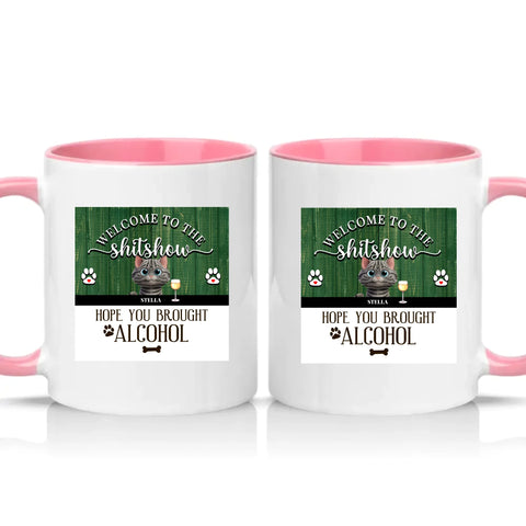 Two Tone 11oz Mug Pink