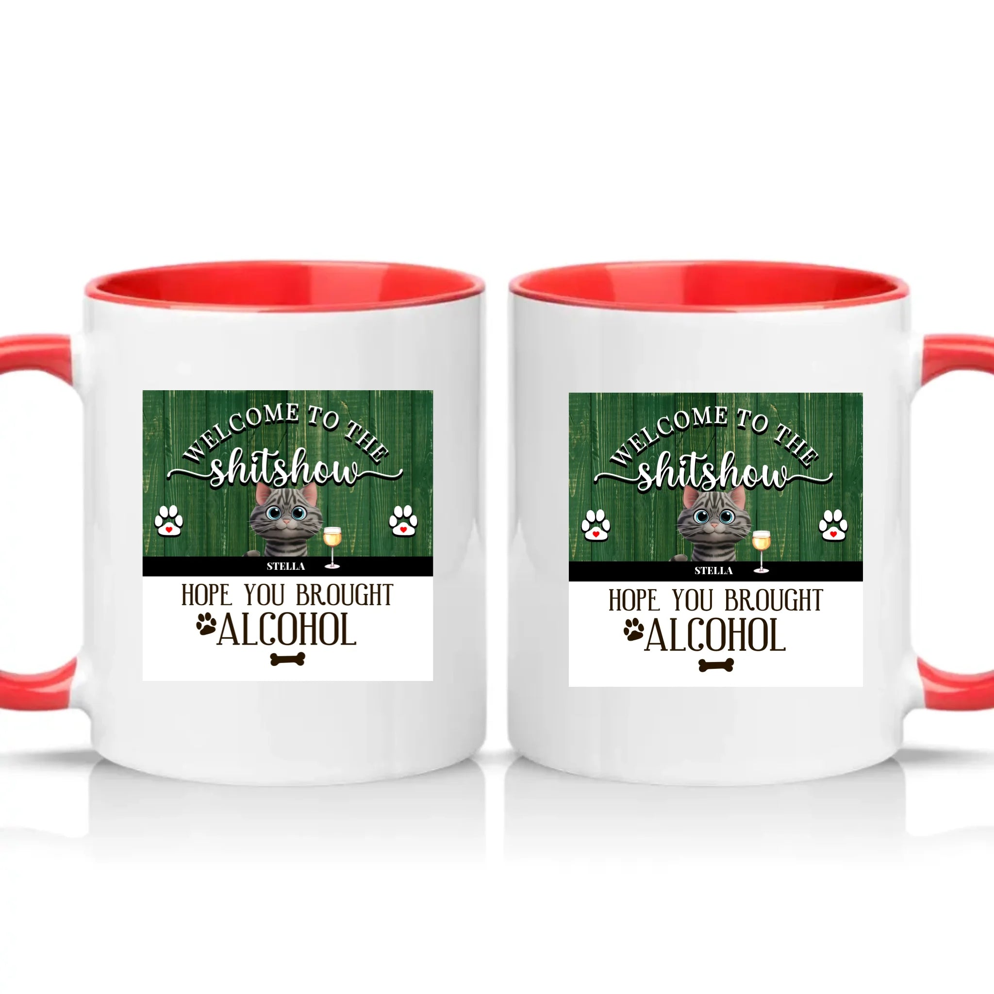 Two Tone 11oz Mug Red