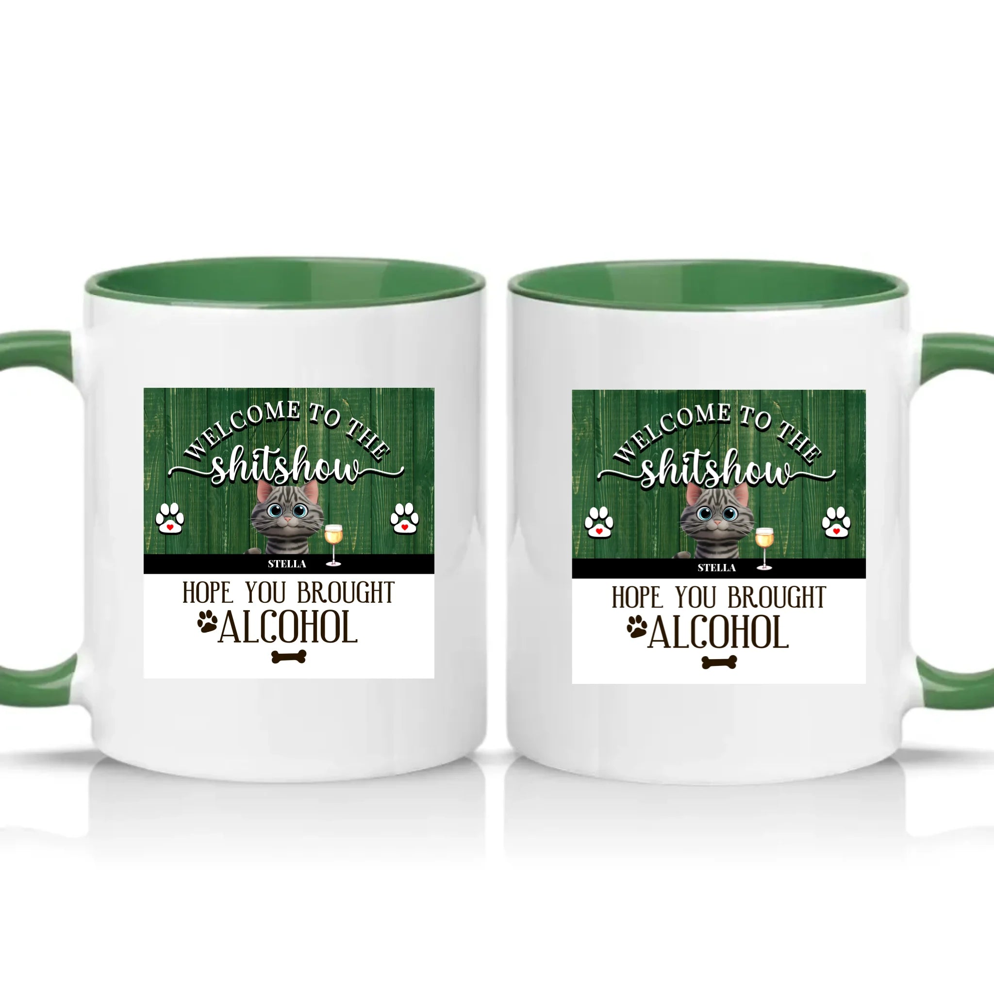 Two Tone 11oz Mug Racing Green
