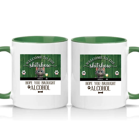 Two Tone 11oz Mug Racing Green