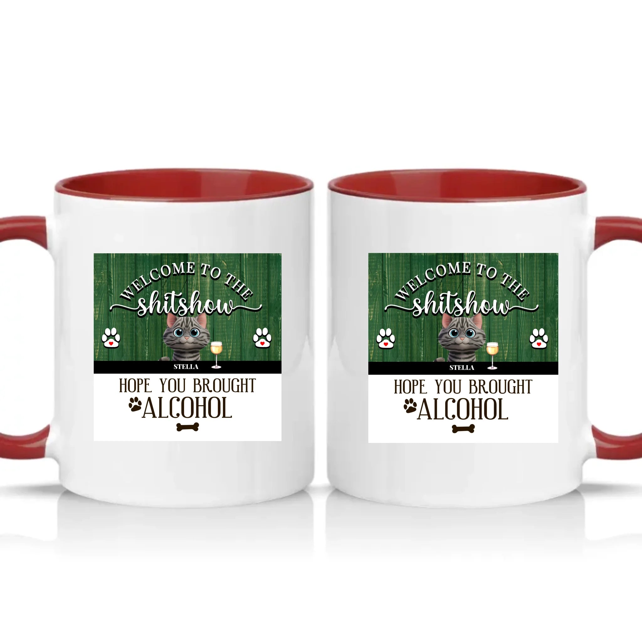 Two Tone 11oz Mug Burgundy