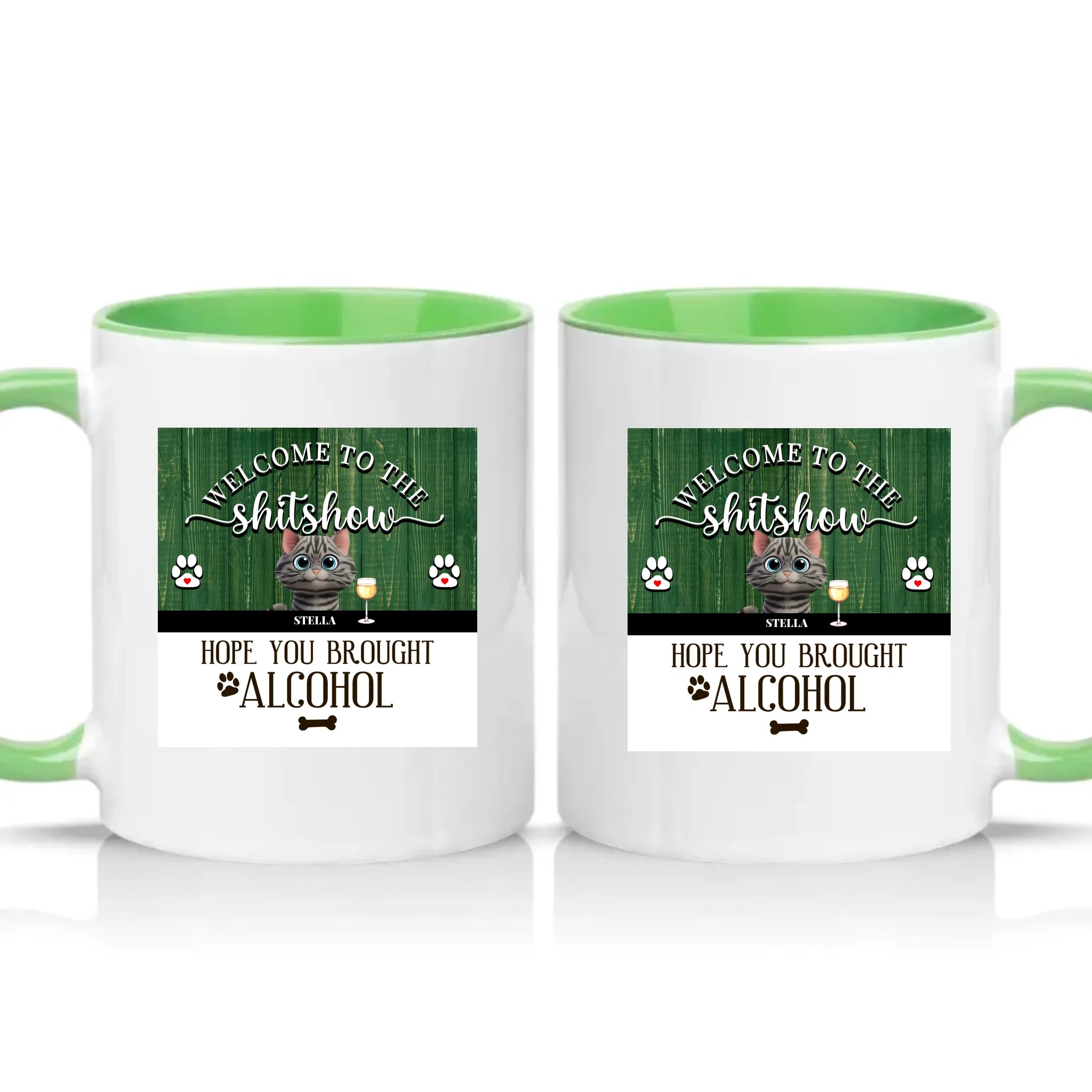 Two Tone 11oz Mug Green