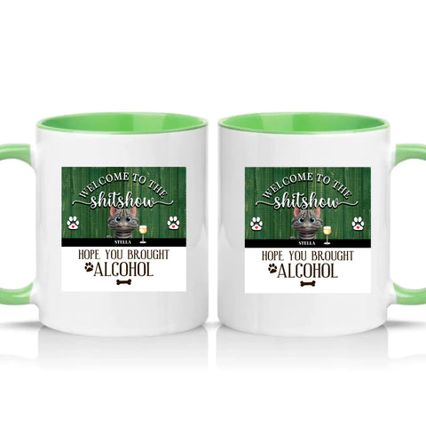 Two Tone 11oz Mug Green