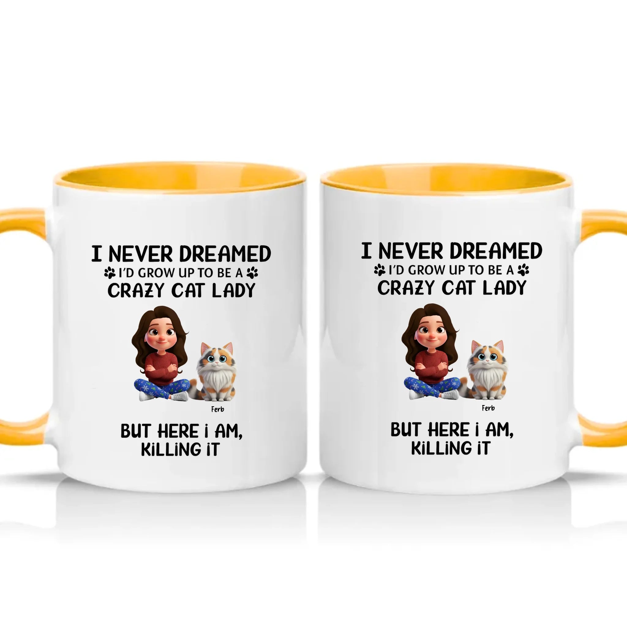 Two Tone 11oz Mug Golden Yellow