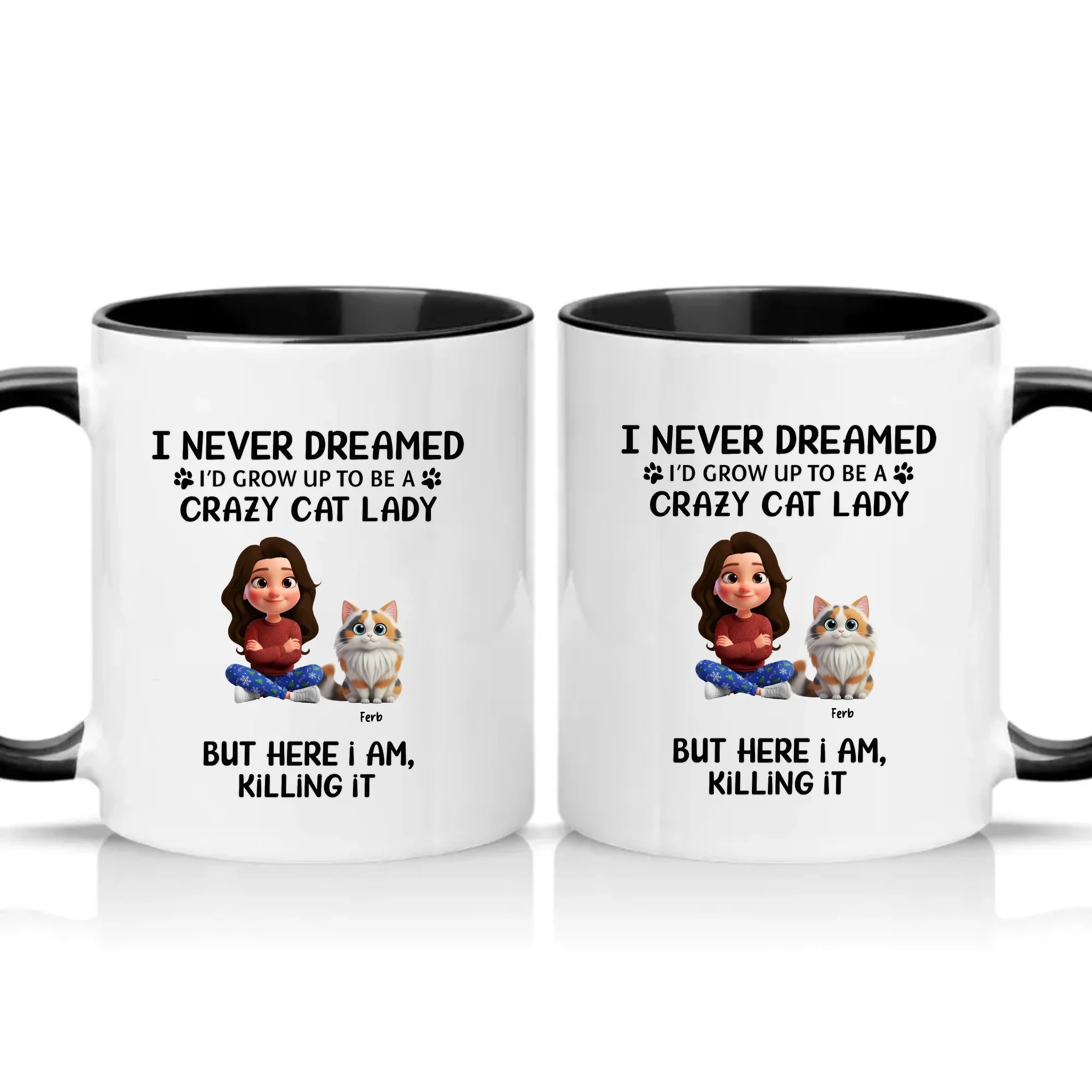 Two Tone 11oz Mug Black