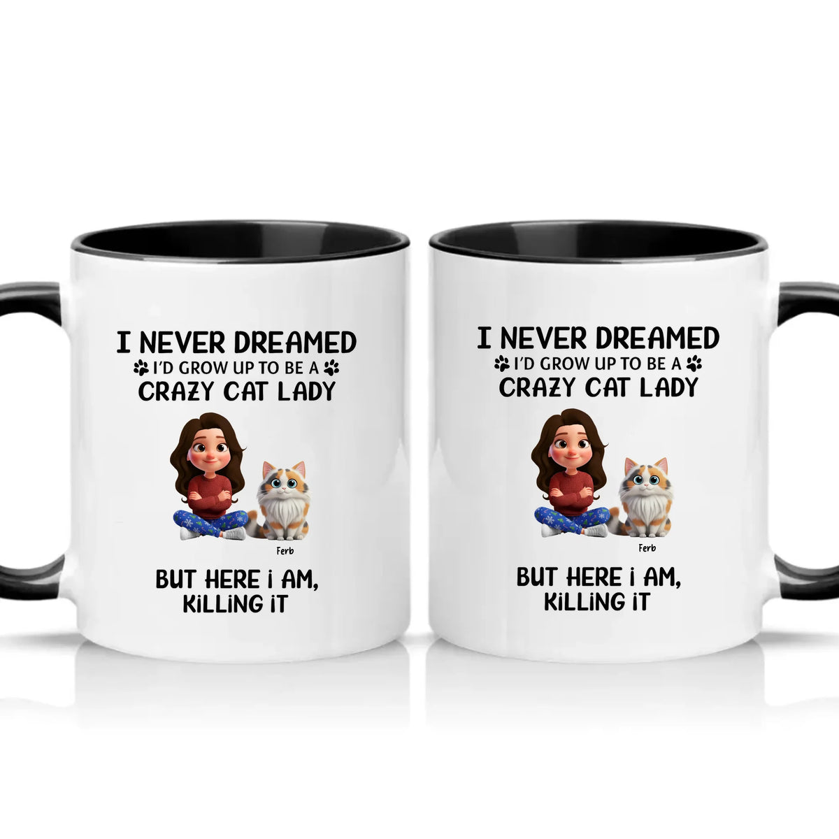 Two Tone 11oz Mug Black