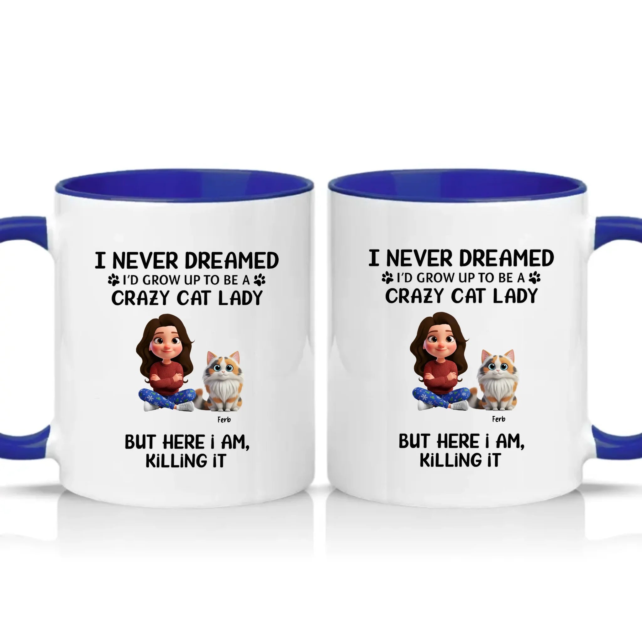 Two Tone 11oz Mug Dark Blue