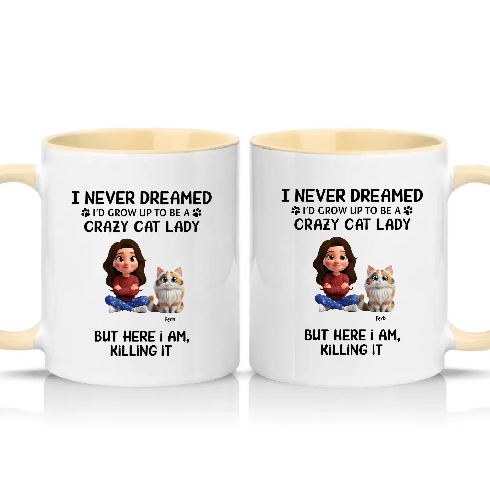 Two Tone 11oz Mug Cream