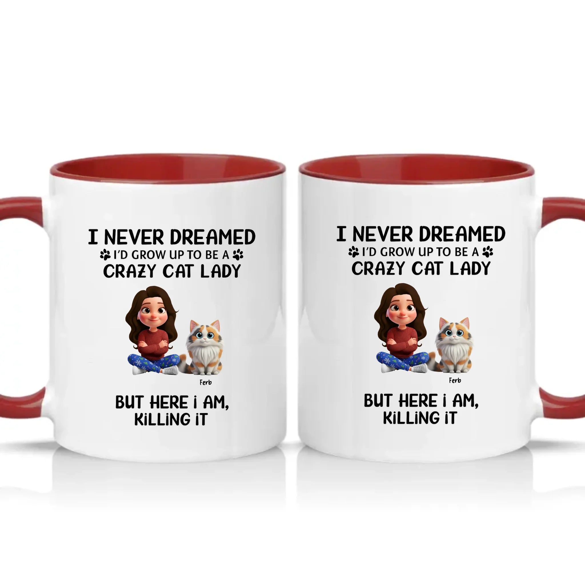 Two Tone 11oz Mug Burgundy