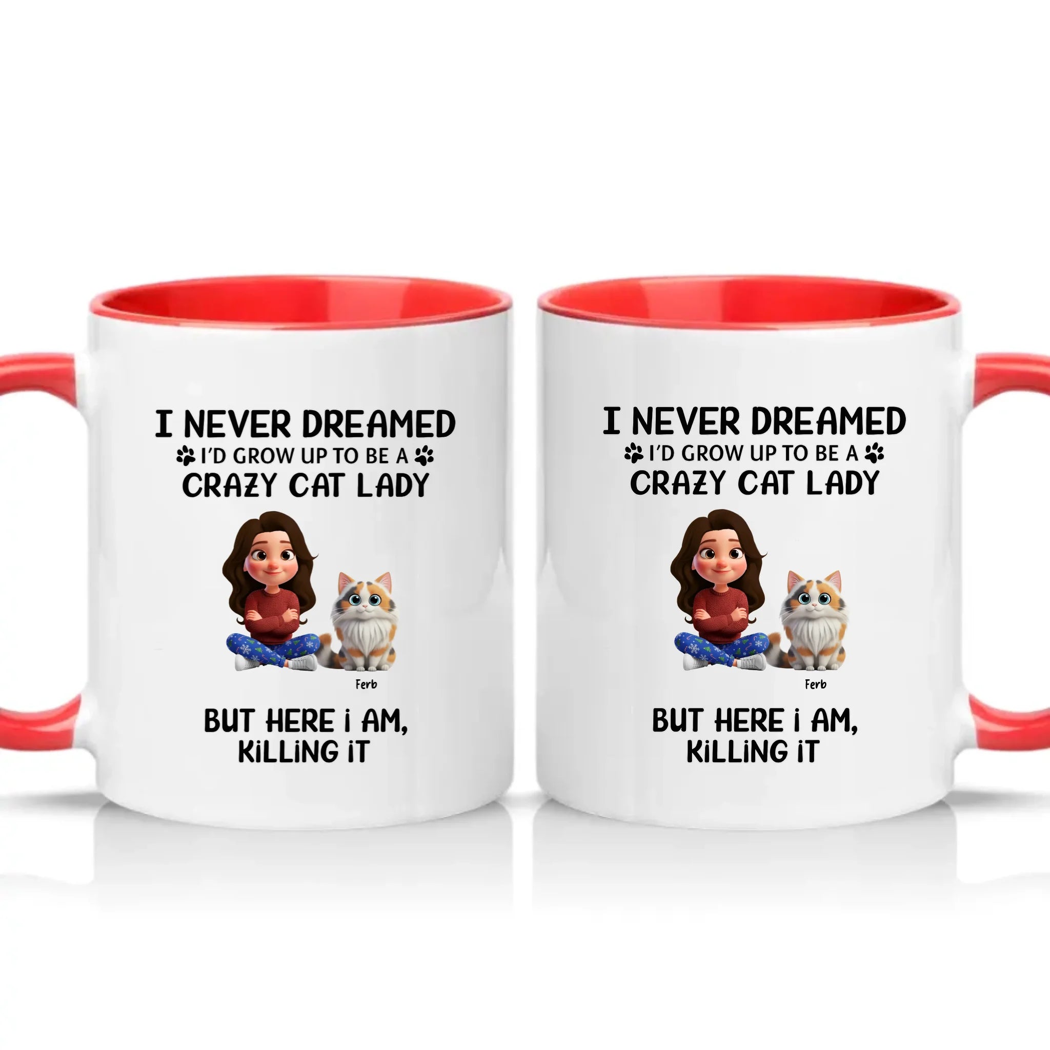 Two Tone 11oz Mug Red