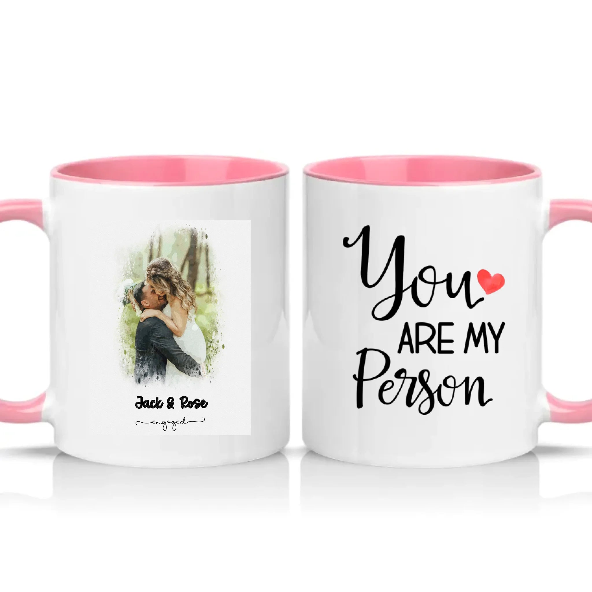 Two Tone 11oz Mug Pink