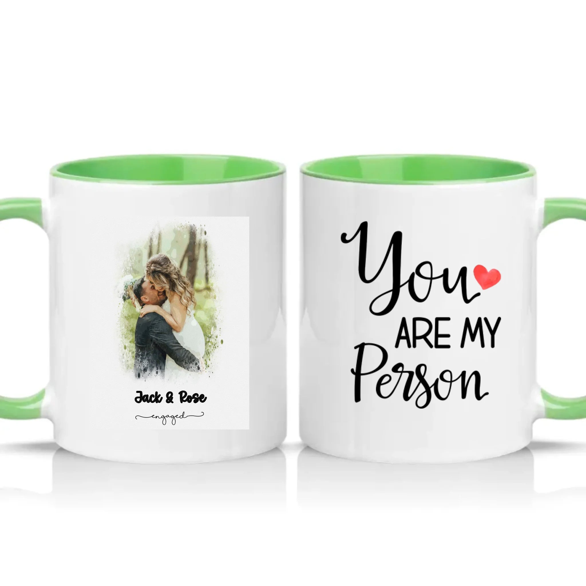 Two Tone 11oz Mug Green